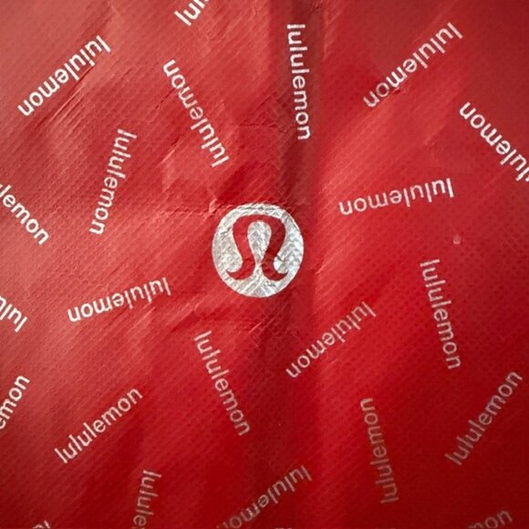 LULULEMON Extra Large Red Reusable Shopping Tote Bag XL - Picture 7 of 11